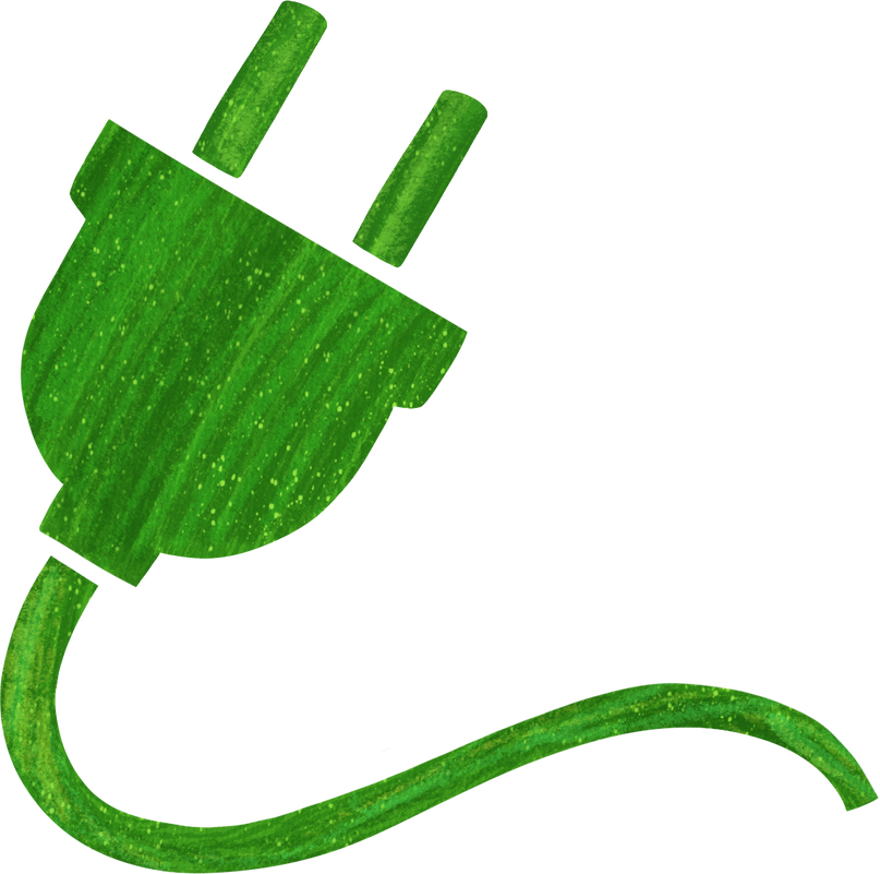 Textured Detailed Eco Friendly Plug Symbol